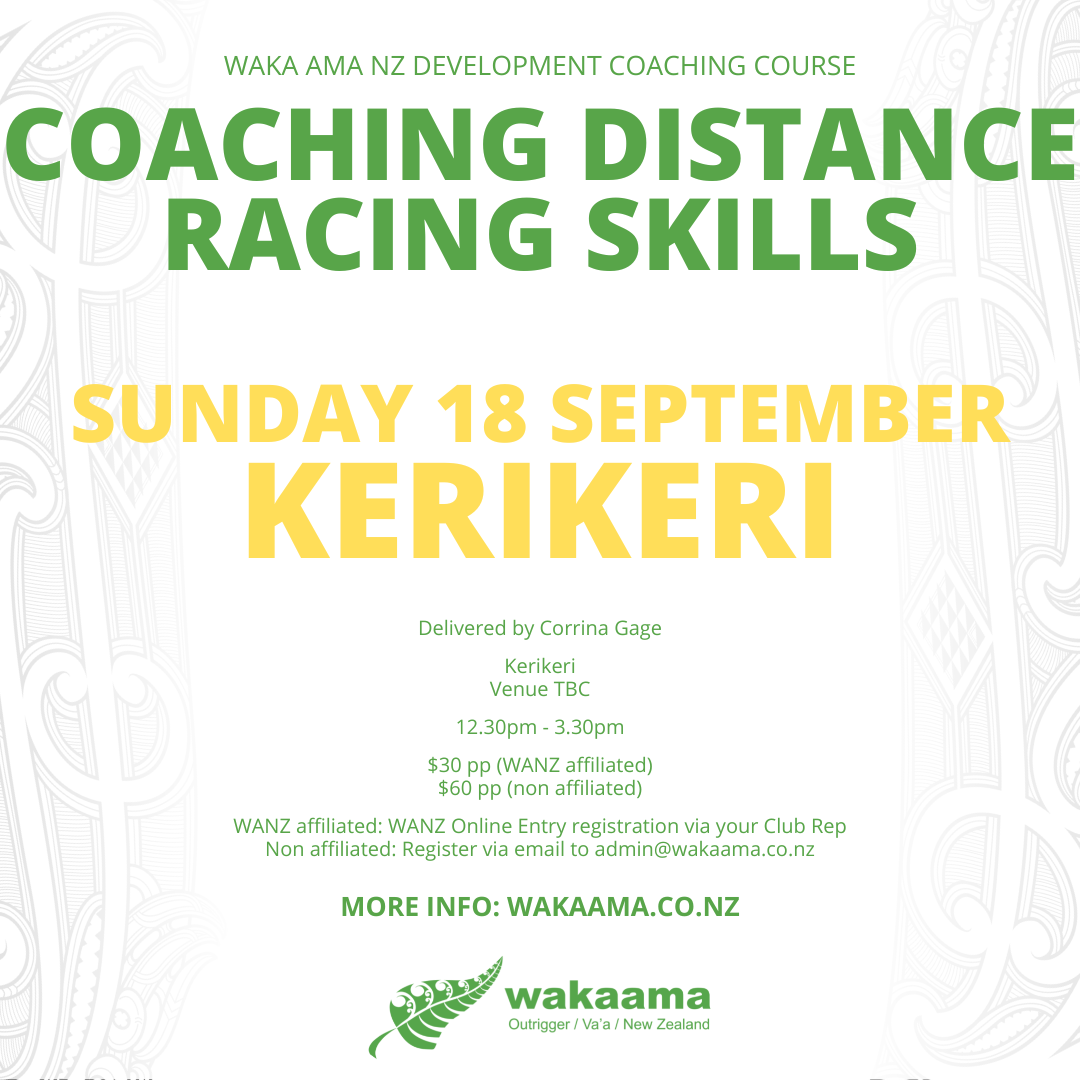 Enter now! Coaching Distance Racing Skills - Kerikeri